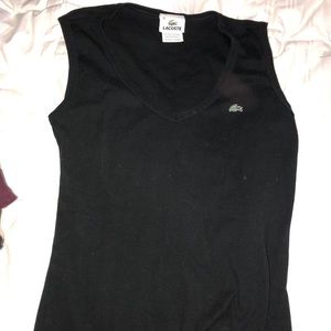 Black v neck Lacoste